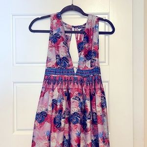 Free People Boho Tie-Back Halter Dress Size Small